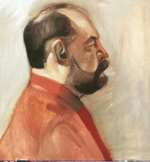 Jameel Amman, Portrait of Frank, Oil on Canvas